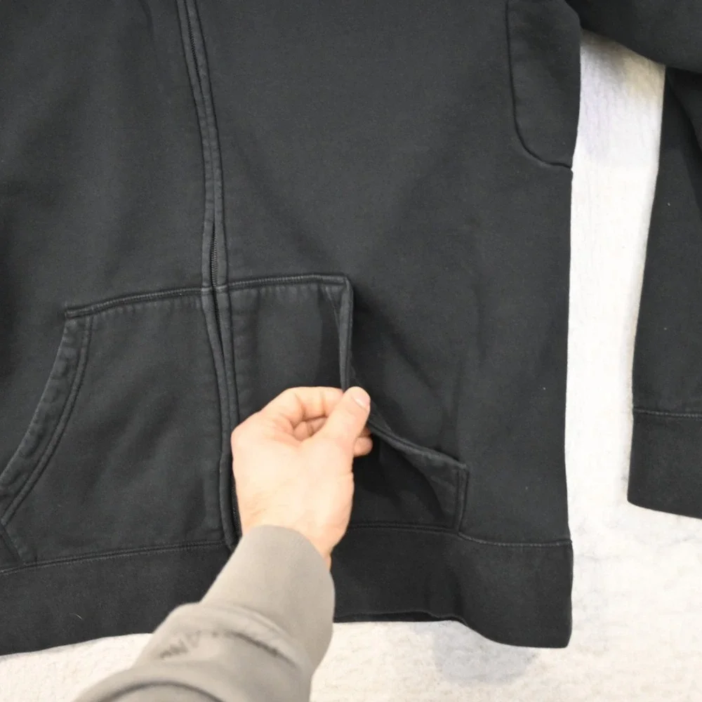 Nike SB‎ Full Zip Hoodie Black Cotton Blend W/ Pockets Long Sleeve Mens Medium